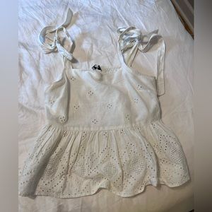 Madewell white peplum tank